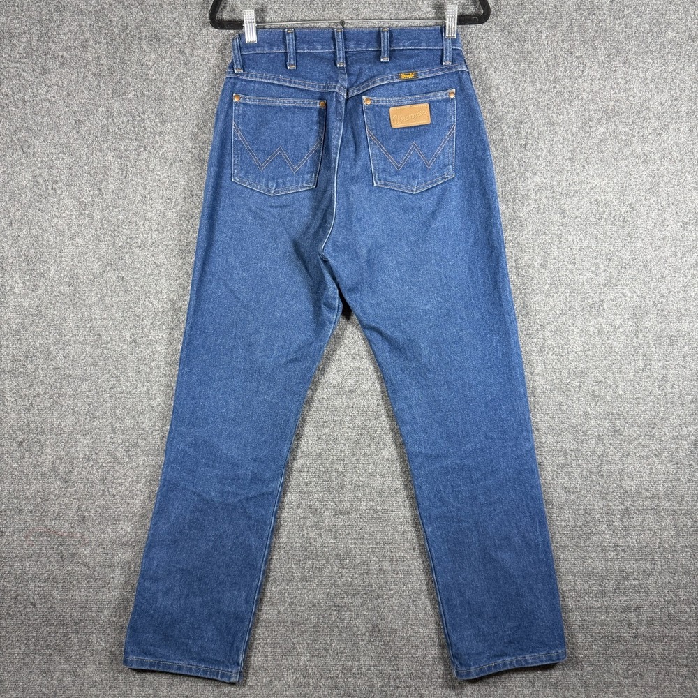 VTG Wrangler 14MWZG Jeans Blue Denim High Rise Western Womens 7x30 (27x30)